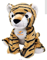 The CATALE Tiger, a plush tiger in a CATALE shirt